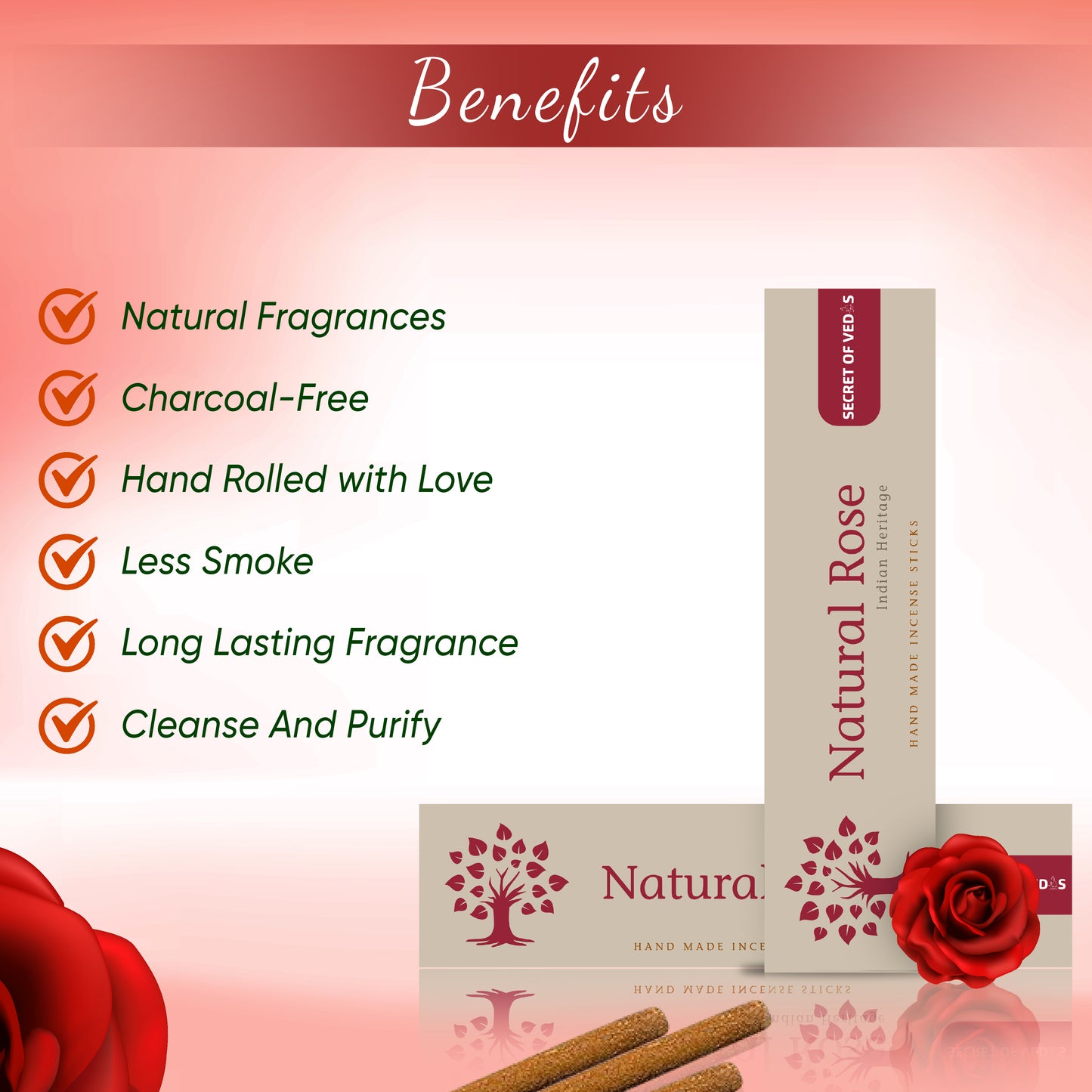 Natural Rose Agarbatti