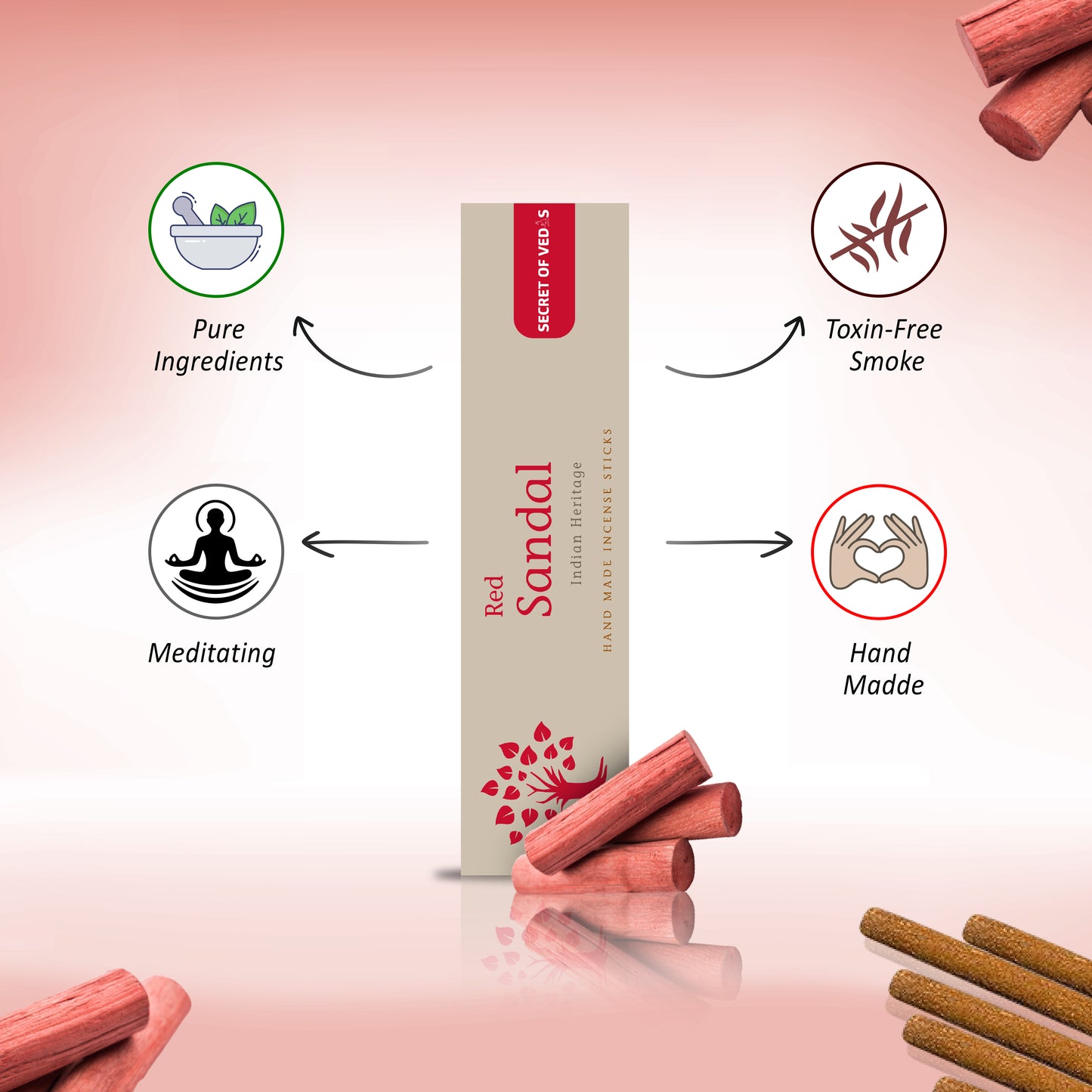 Red Sandal Agarbatti