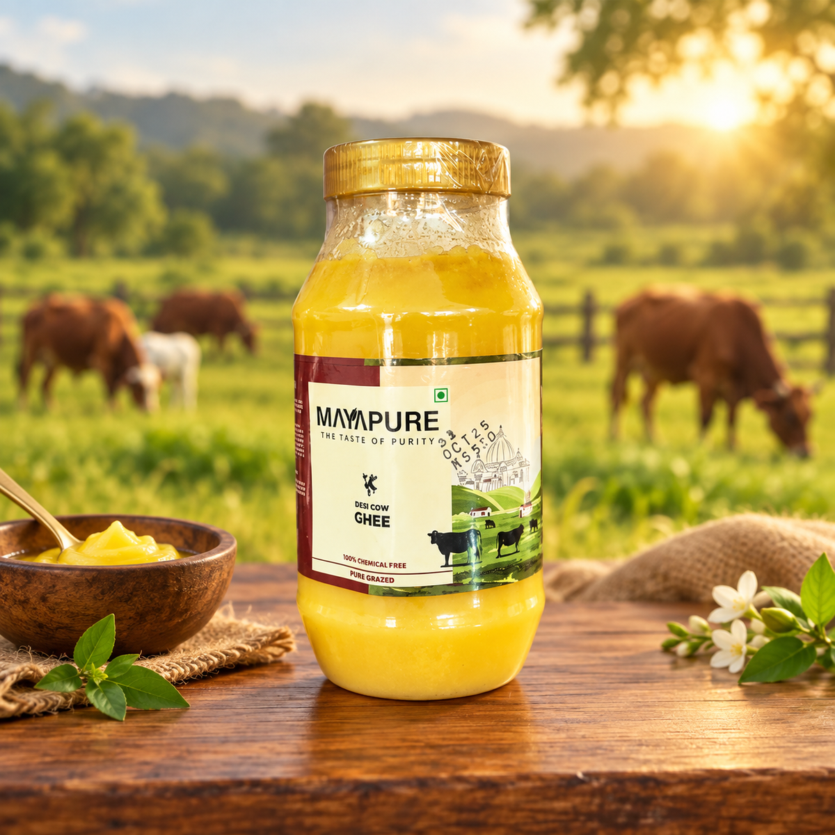 Mayapur Goshala Desi Cow Ghee ( White )